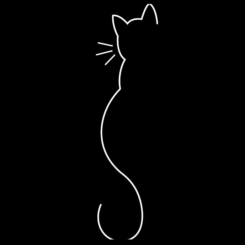 Silhouette de chats en blanc