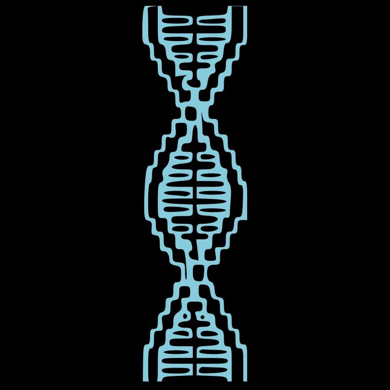 DNA Helix Pixel Art Blau