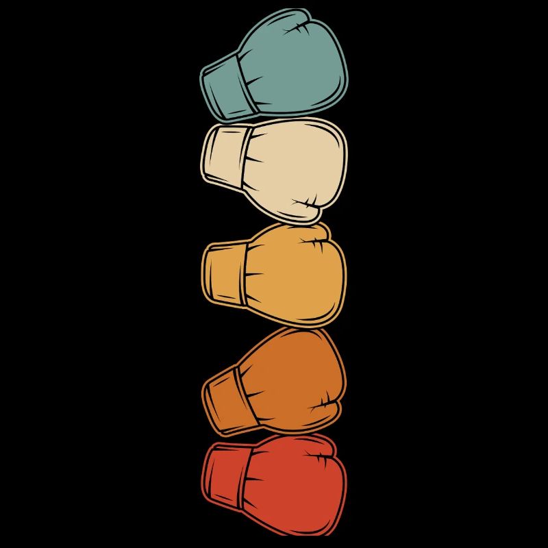 Graphique de gants de boxe pour boxeurs et entraîneurs