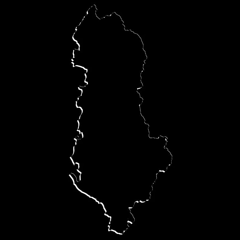 Albania map - shadow