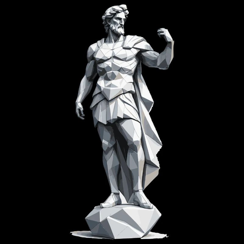 Griechischer Gott - Low Poly Design