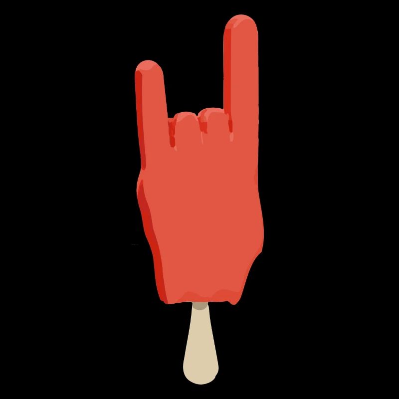 Rock Eis Mano cornuta Rock Symbol als Eis am Stiel