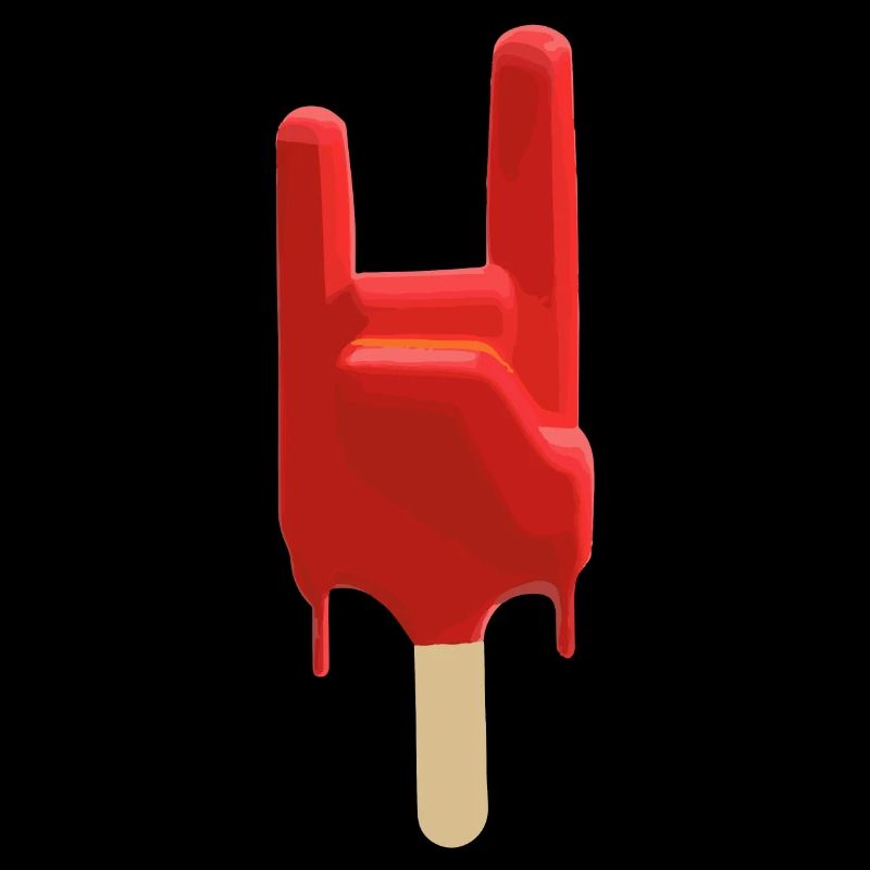 Rock Eis Mano cornuta Rock Symbol als Eis am Stiel