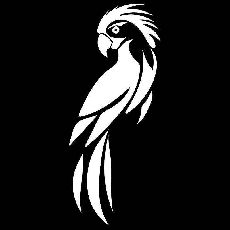 Mignon Perroquet Tatouage Portrait Oiseau Dessin