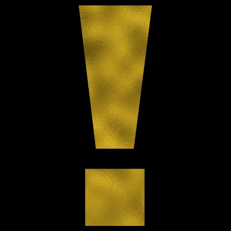 Point d’exclamation Ponctuation Or