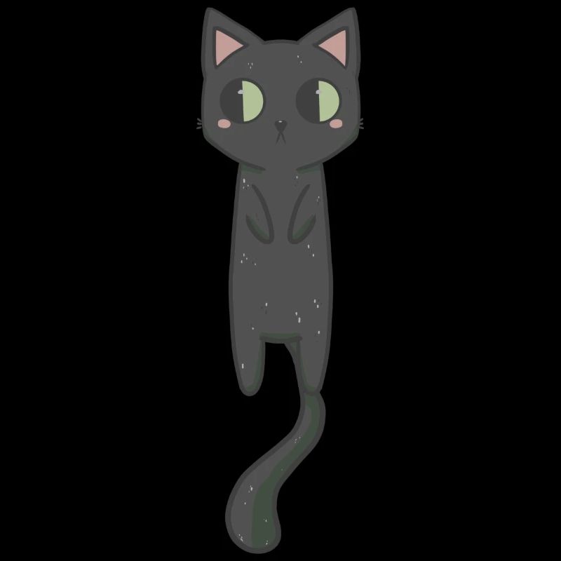 Süße schwarze Katze