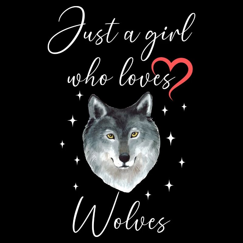 Frau Mädchen Liebe Herz Wolf