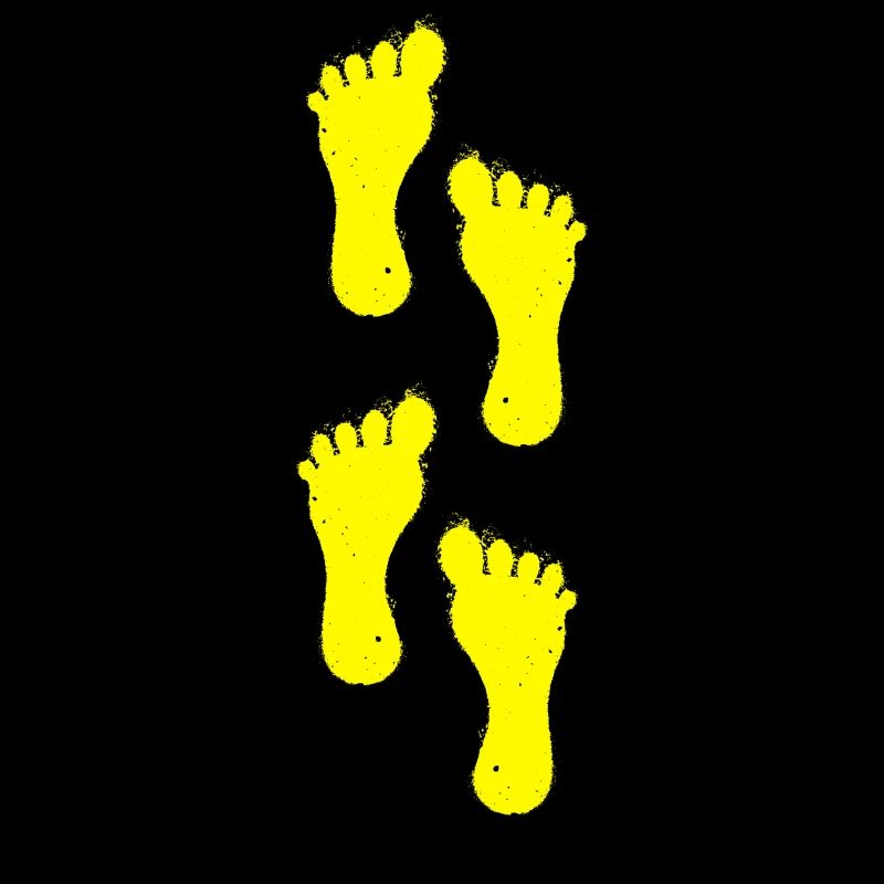 marche jaune du pied droit