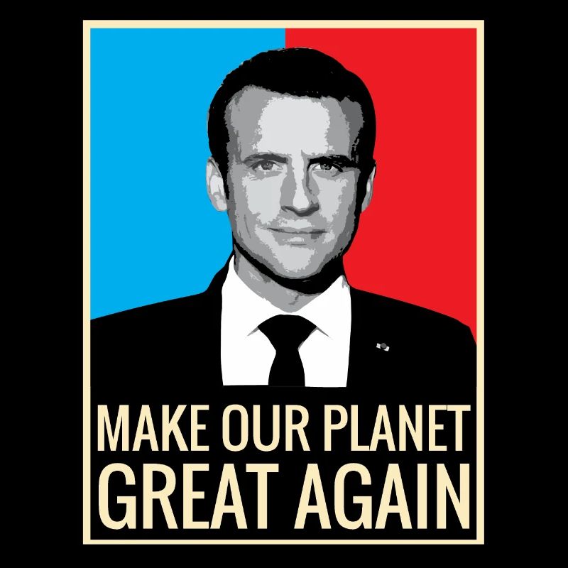 Make our planet great again macron retro support