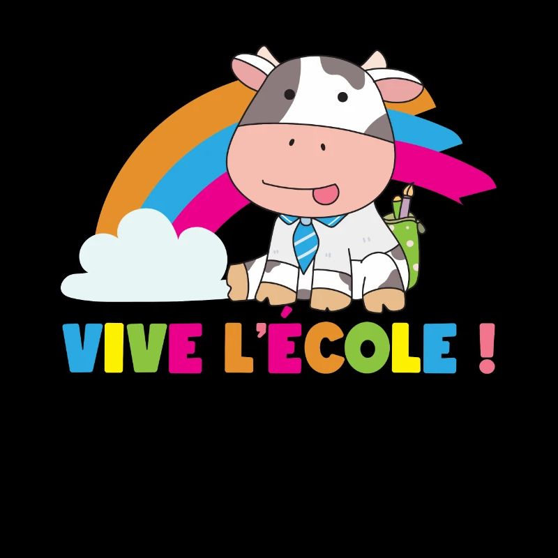 Vive L École ! vache écolier rentrée scolaire