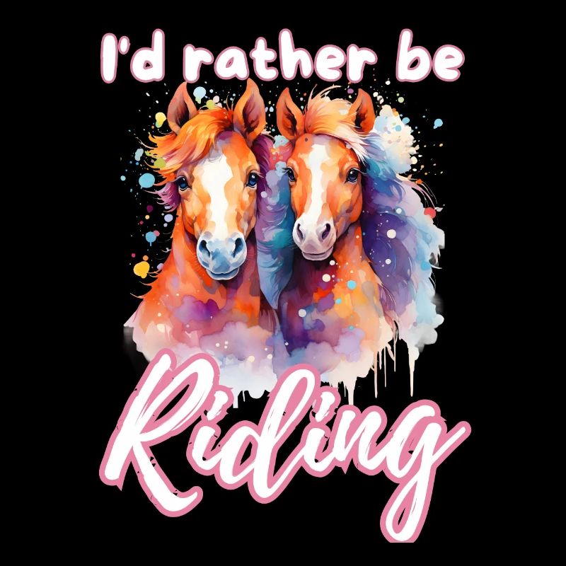 Je préfère monter à cheval fille splash art