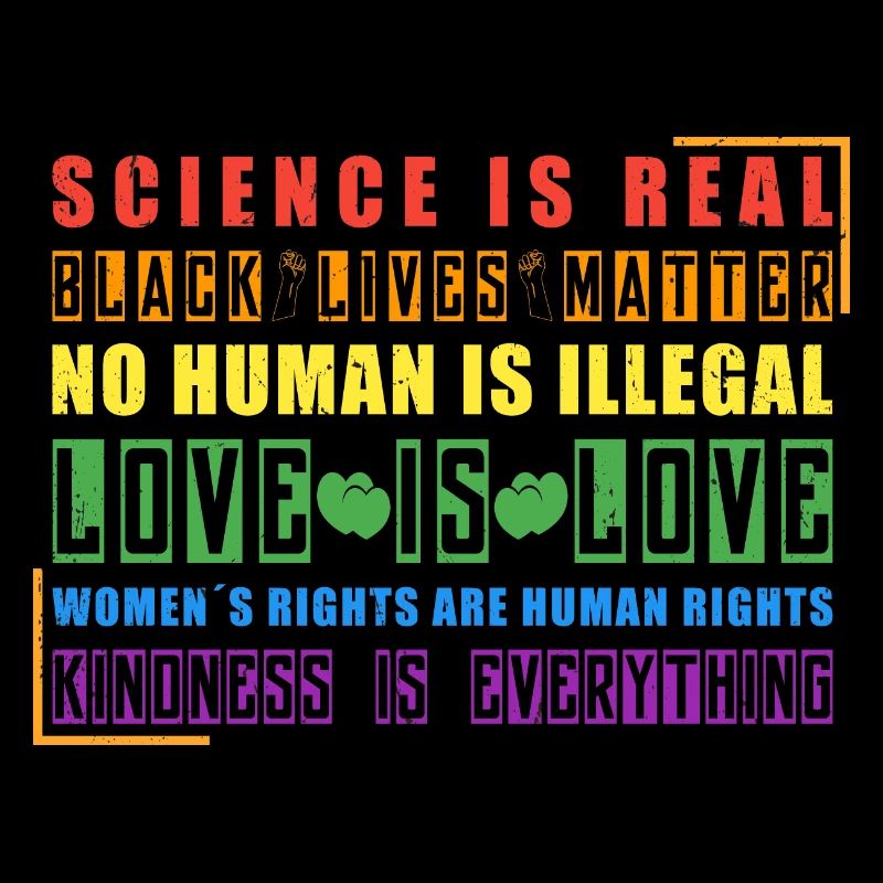 Science Is Real Black Lives Matter CSD Regenbogen