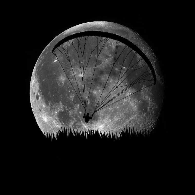 Paragliding paragliding moon gift pilot