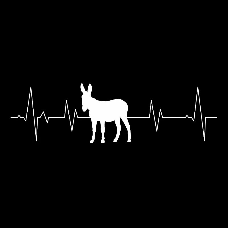 Donkey with heartbeat