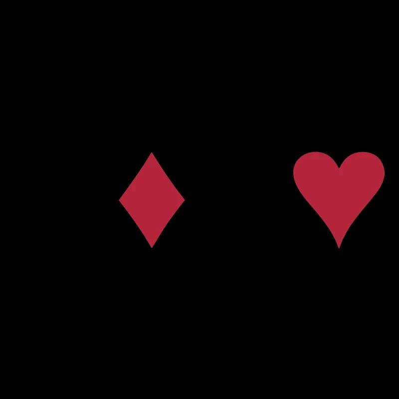 ALL FOUR poker cards card suits in a row