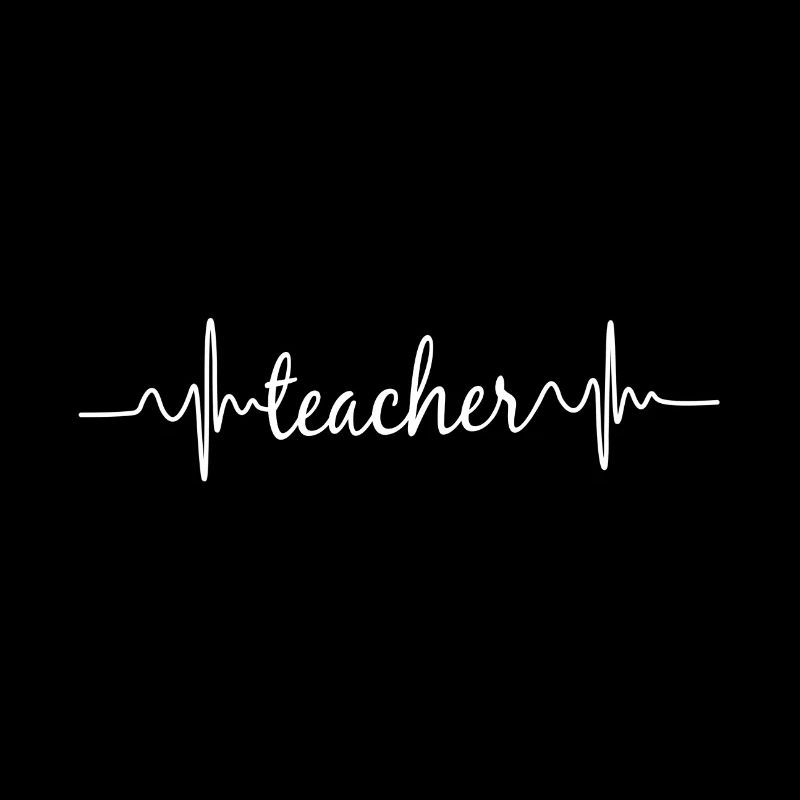 Herzschlag EKG Lehrer Teacher Schule Geschenk