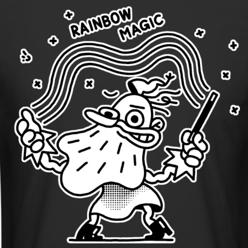 WIZARD rainbow magic bw - Männer Urban Longshirt
