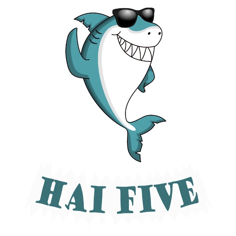 Haifisch High Five oder in dem Fall: HAI FIVE!
