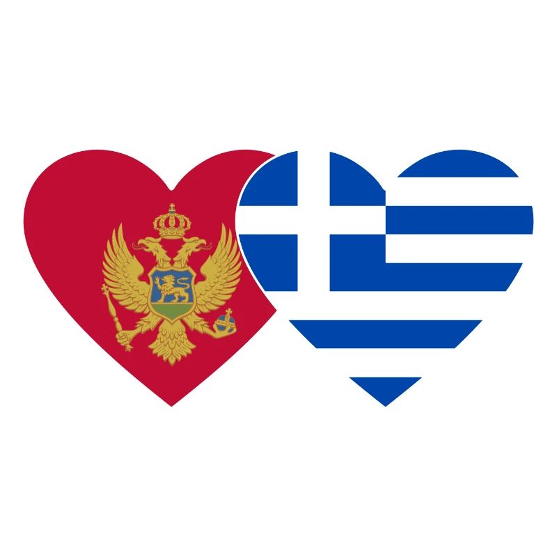 Monténégro Grèce drapeau