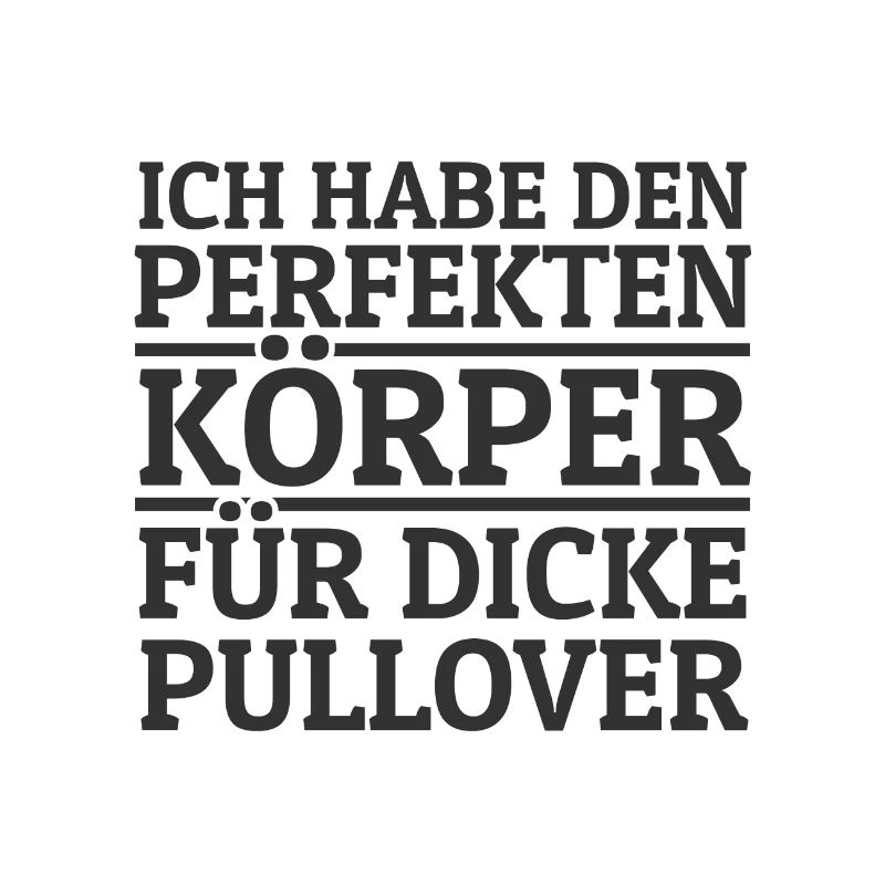 Winterspeck Scheiß auf Bikinifigur Dicker Pullover
