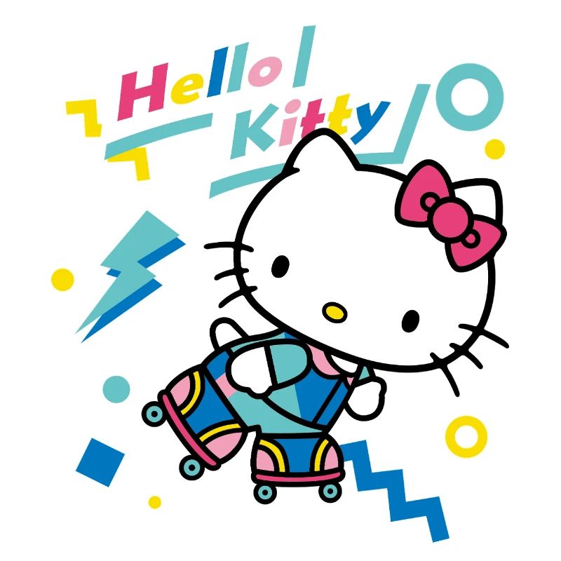 Hello Kitty 90er Stile Mit Rollschuhen