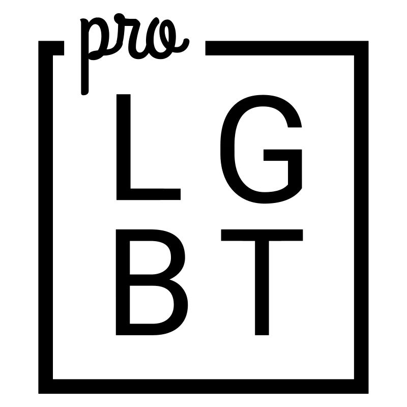 pro LGBT B/W black