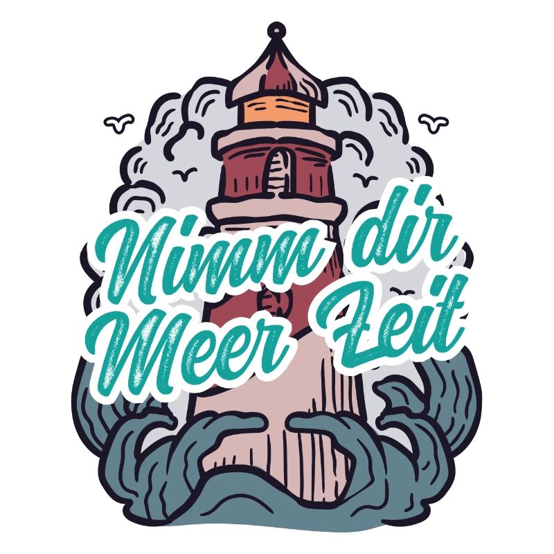 Nimm Dir Meer Zeit Nordsee Geschenk Leuchtturm