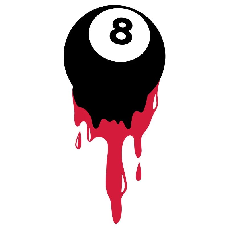 Blutungen aus acht 8-Ball Billard oder Pool