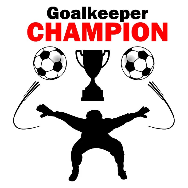Torwart oder Torwart Schattenfigur Champion