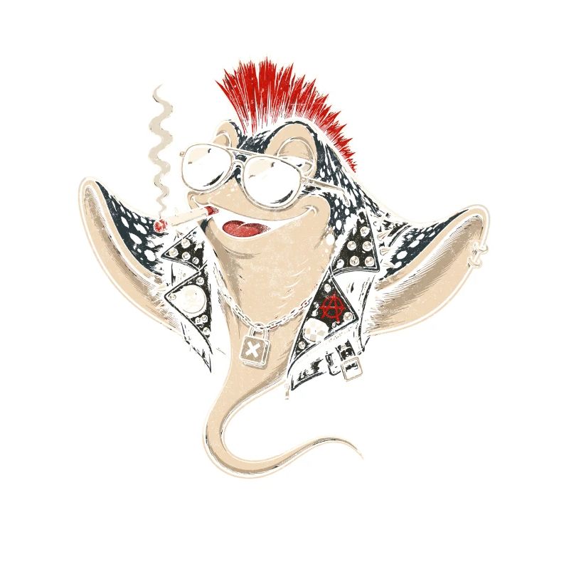 Punk-Rochen mit Mohawk Sonnenbrille