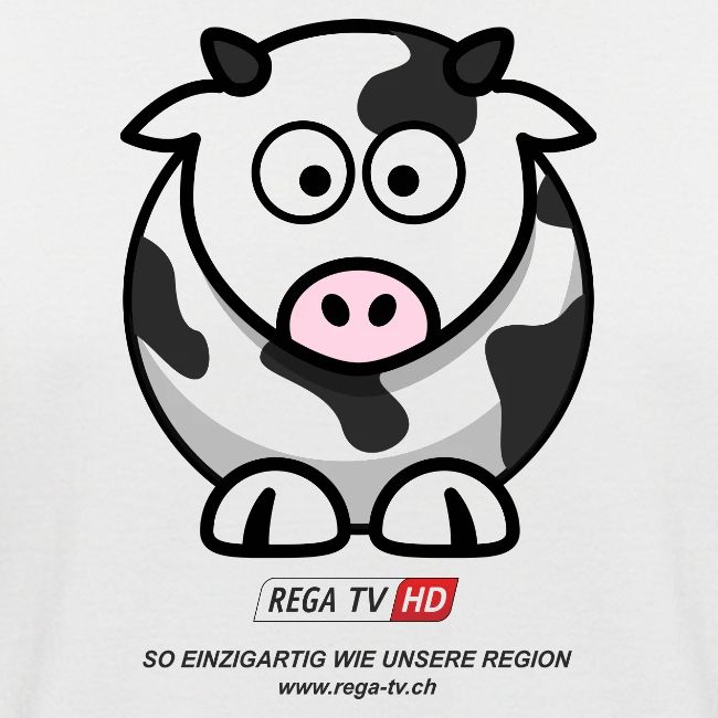 REGA-TV: Kuh, schwarzer Text
