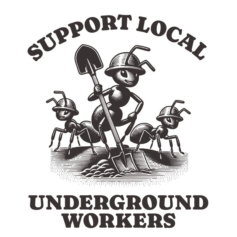 Support Local Underground Workers Lustiges Ant