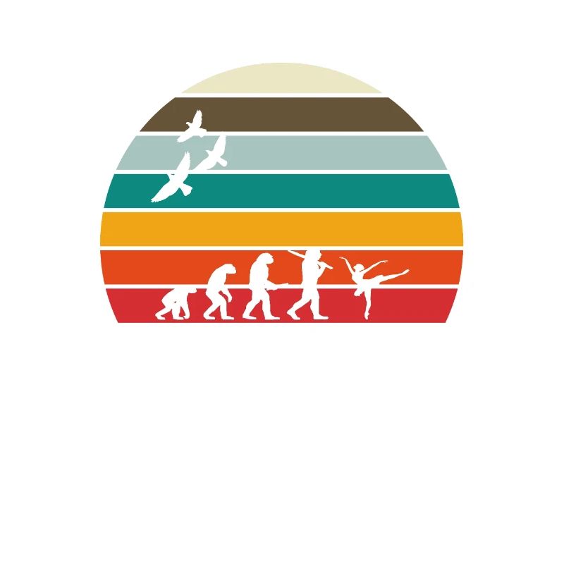 Retro Vintage Sunset Evolution FIGURE SKATING