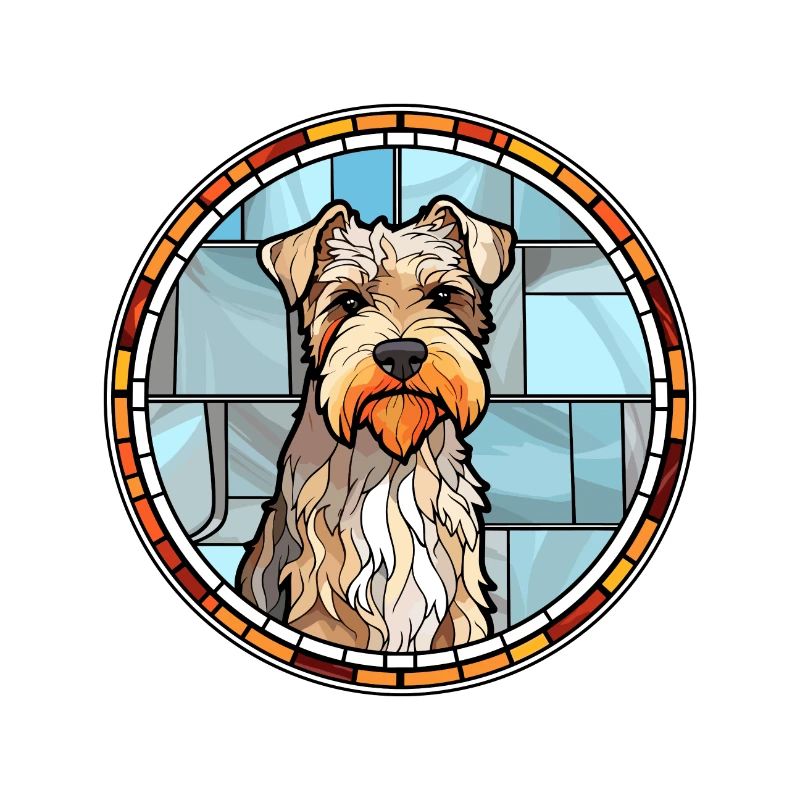 Sporting Lucas Terrier Hunderasse Buntglas Col