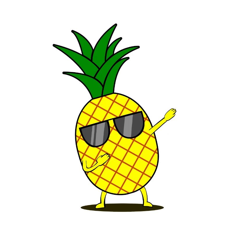 Dabbing yellow pineapple dab funny dancing fruit