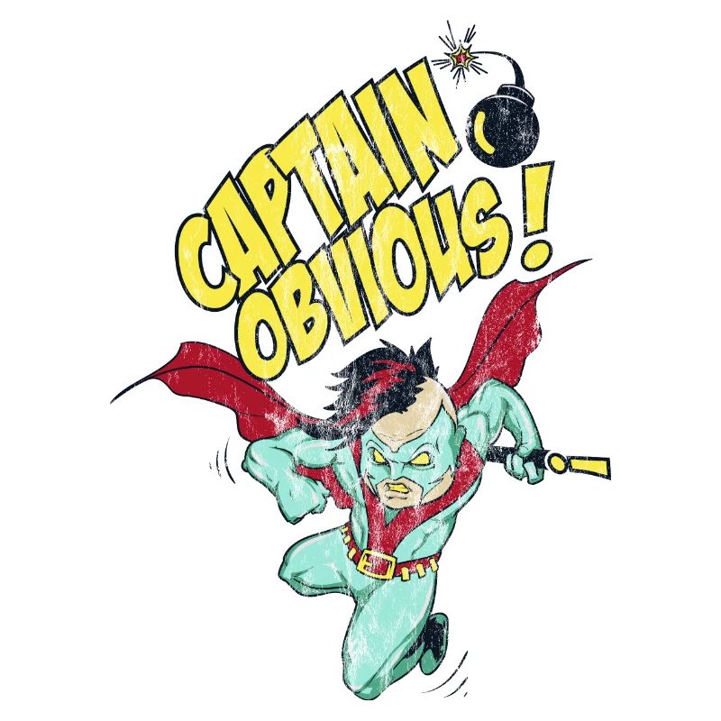 CAPTIAN OBVIOUS - Superhelden Punk Comic Geschenk