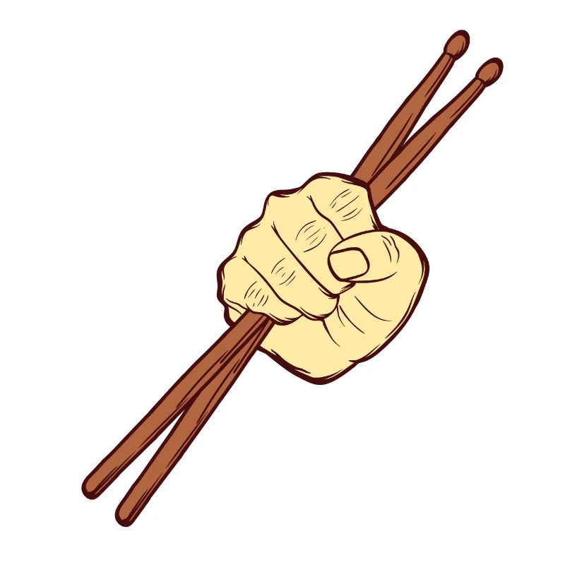 Drumming Shirt For Drummers "Drumsticks Hand"
