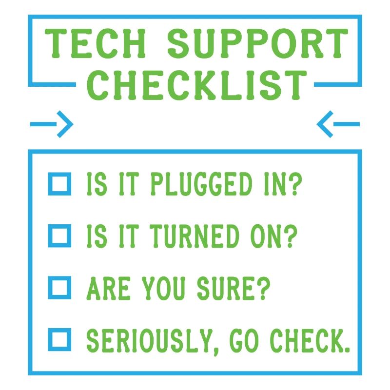 Tech Support Checklist Coding Shirt For
