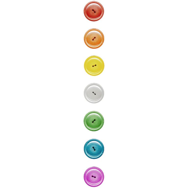 Button Buttons Rainbow 7 Dots Funny Button Row