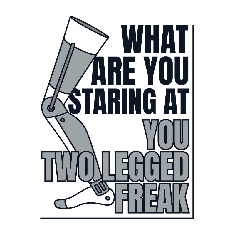 Two Legged Freak Artificial Legs User Leg