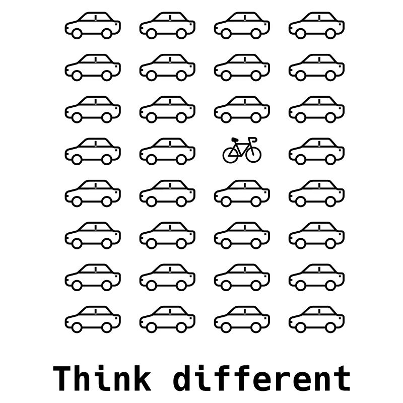 Pensez différent! (Idée cadeau pour les cyclistes)