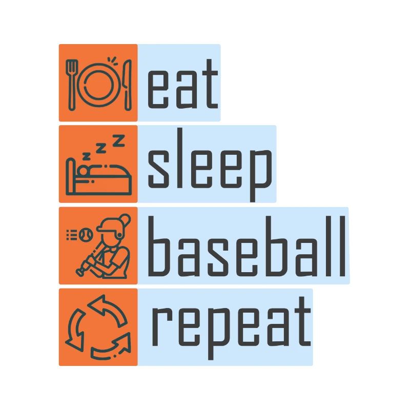 Manger dormir Baseball Répéter