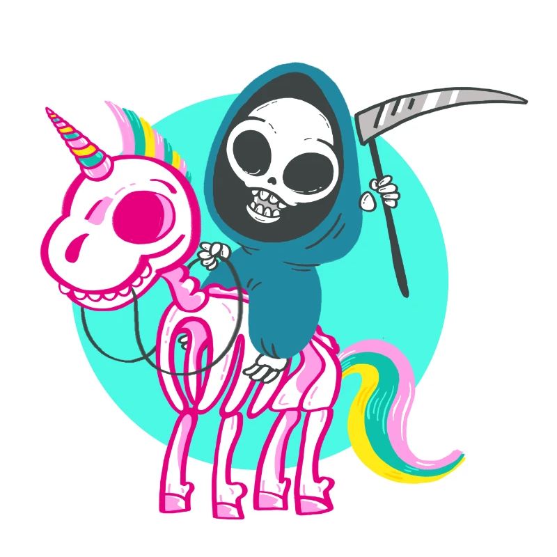 Einhorn des Todes - Regenbogen meets Gevatter Tod