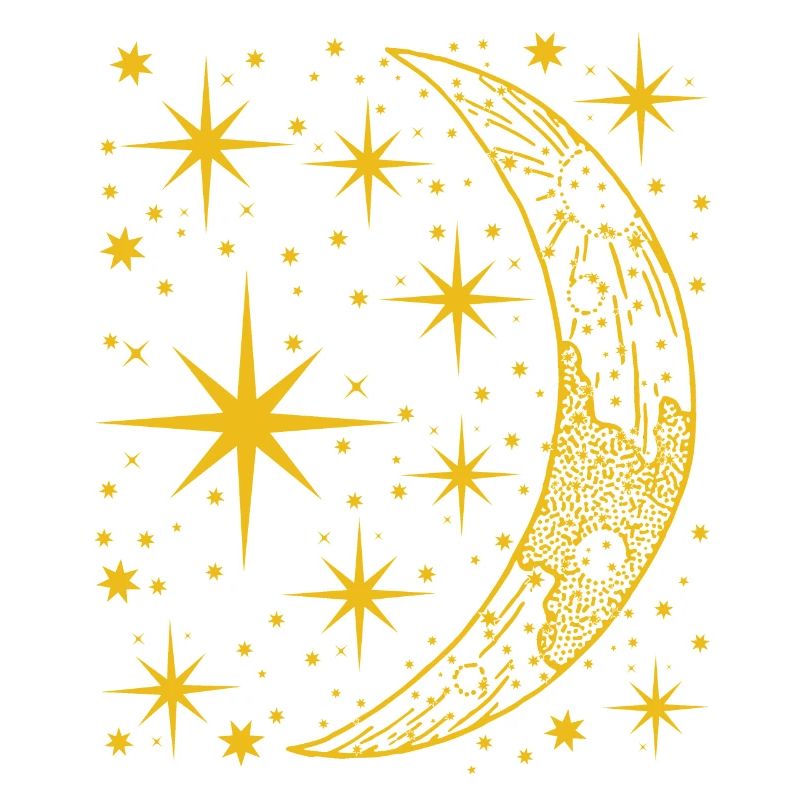 crescent moon. Night sky