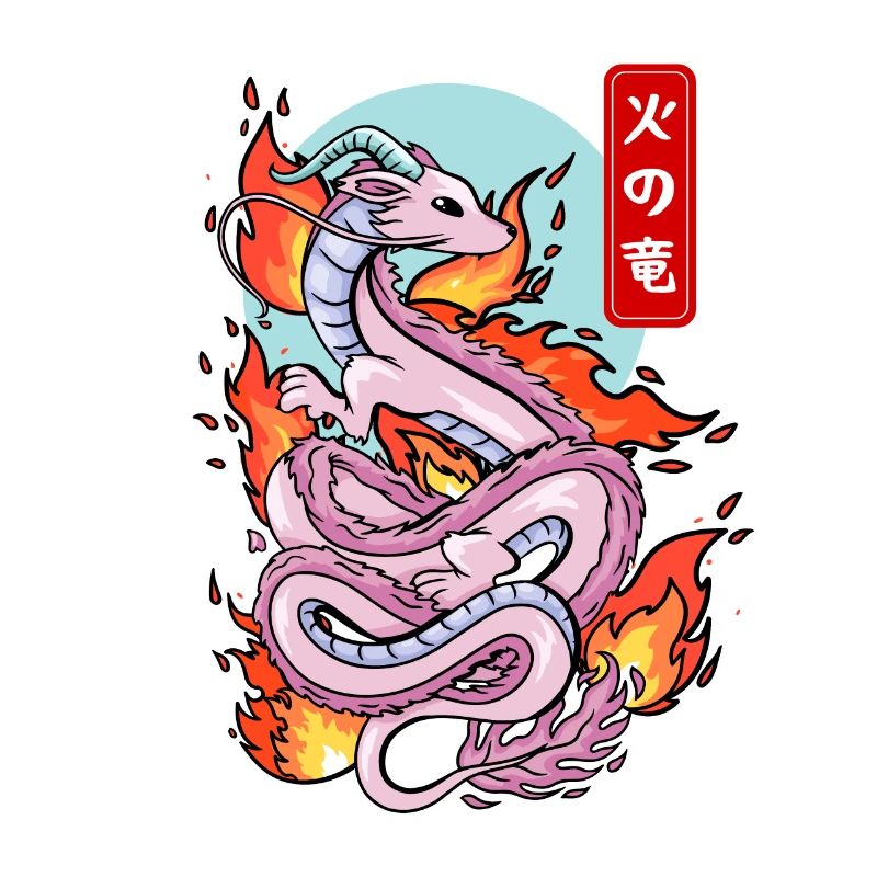 Japanese Fire Dragon Elemental Myth