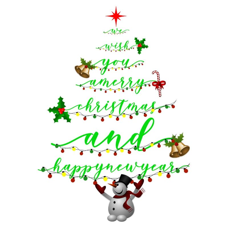 Script Christmas Tree with Snowman