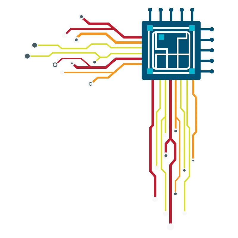 Computer chip - Creative illustration