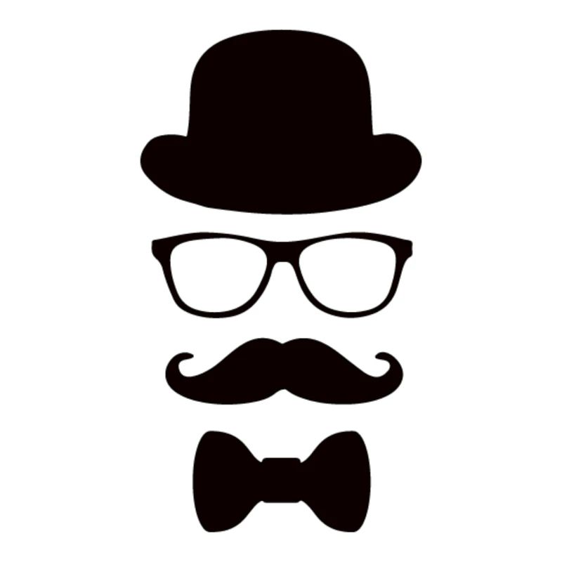 Inkognito Mann mit Melone und Mustache