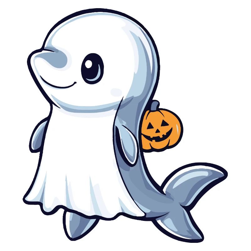 Delfin Halloween Comic Geist