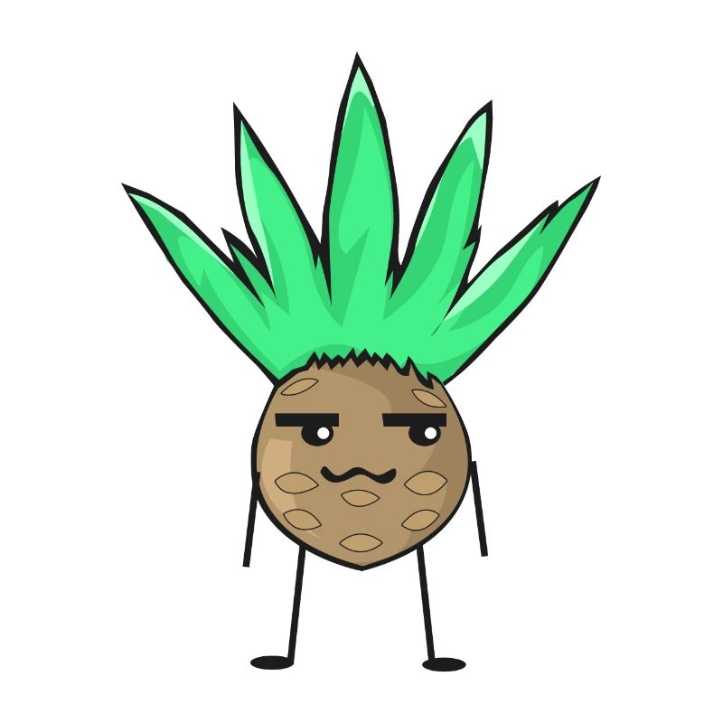 Comic Agave Pflanze Chibi Veganer Geschenk